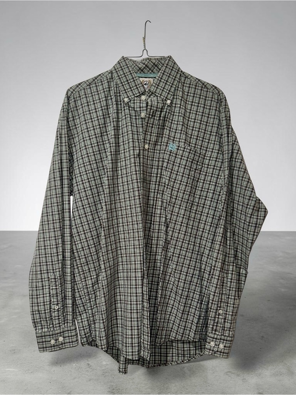Cinch Men's Gray Plaid Button-Down Shirt